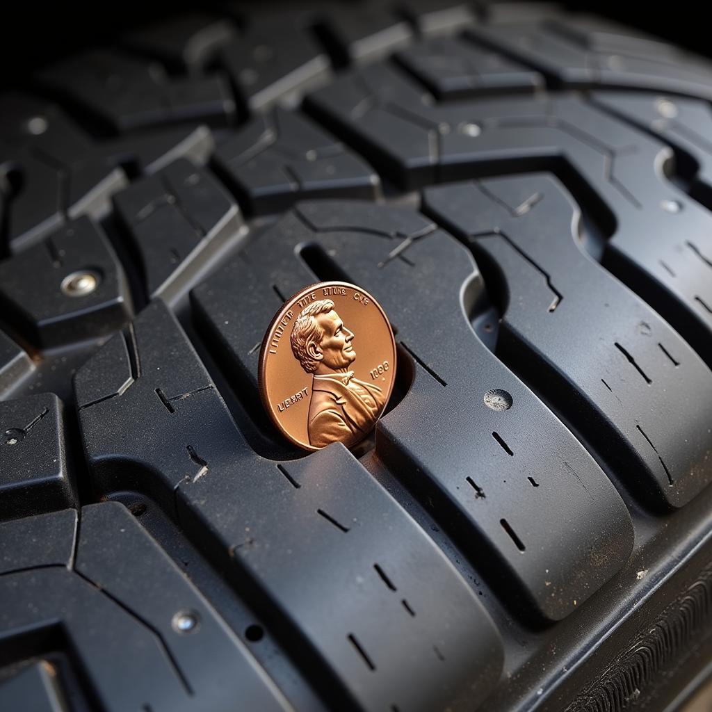 Inspecting Tire Tread Depth