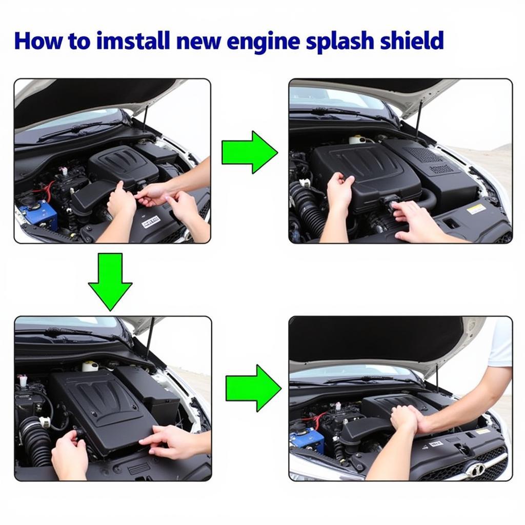 Installing New Car Engine Splash Shield