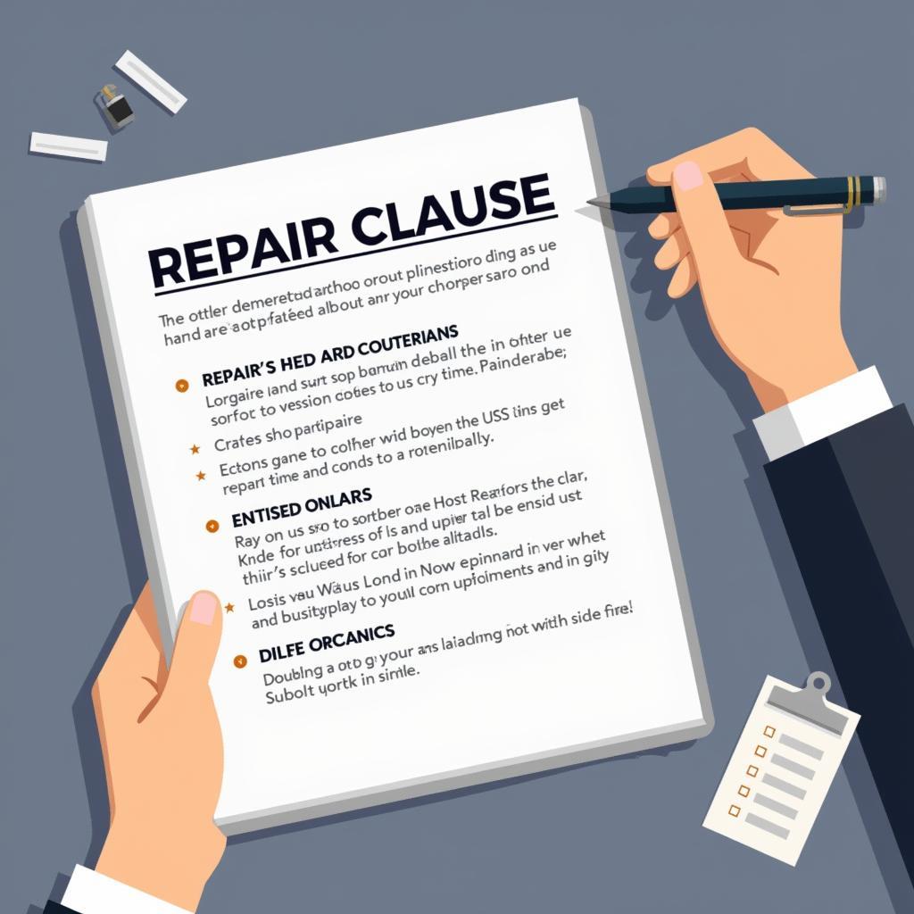 Reviewing Car Insurance Policy Repair Clause