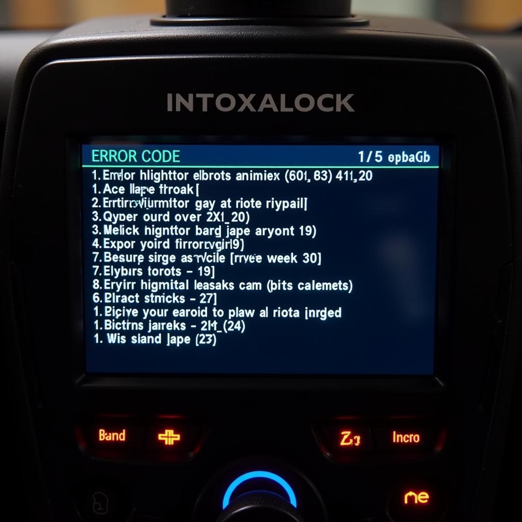 Intoxalock Device Displaying Error Codes