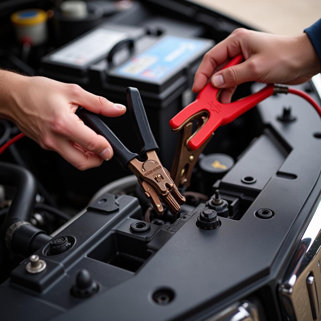 Jump Starting a Dead Car Battery