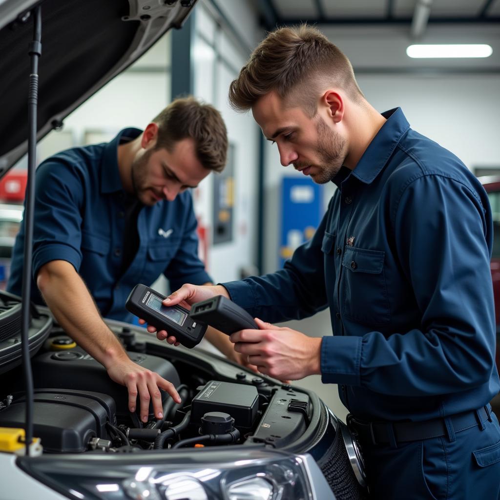 Lakewood Car Maintenance Mechanic Inspecting Vehicle