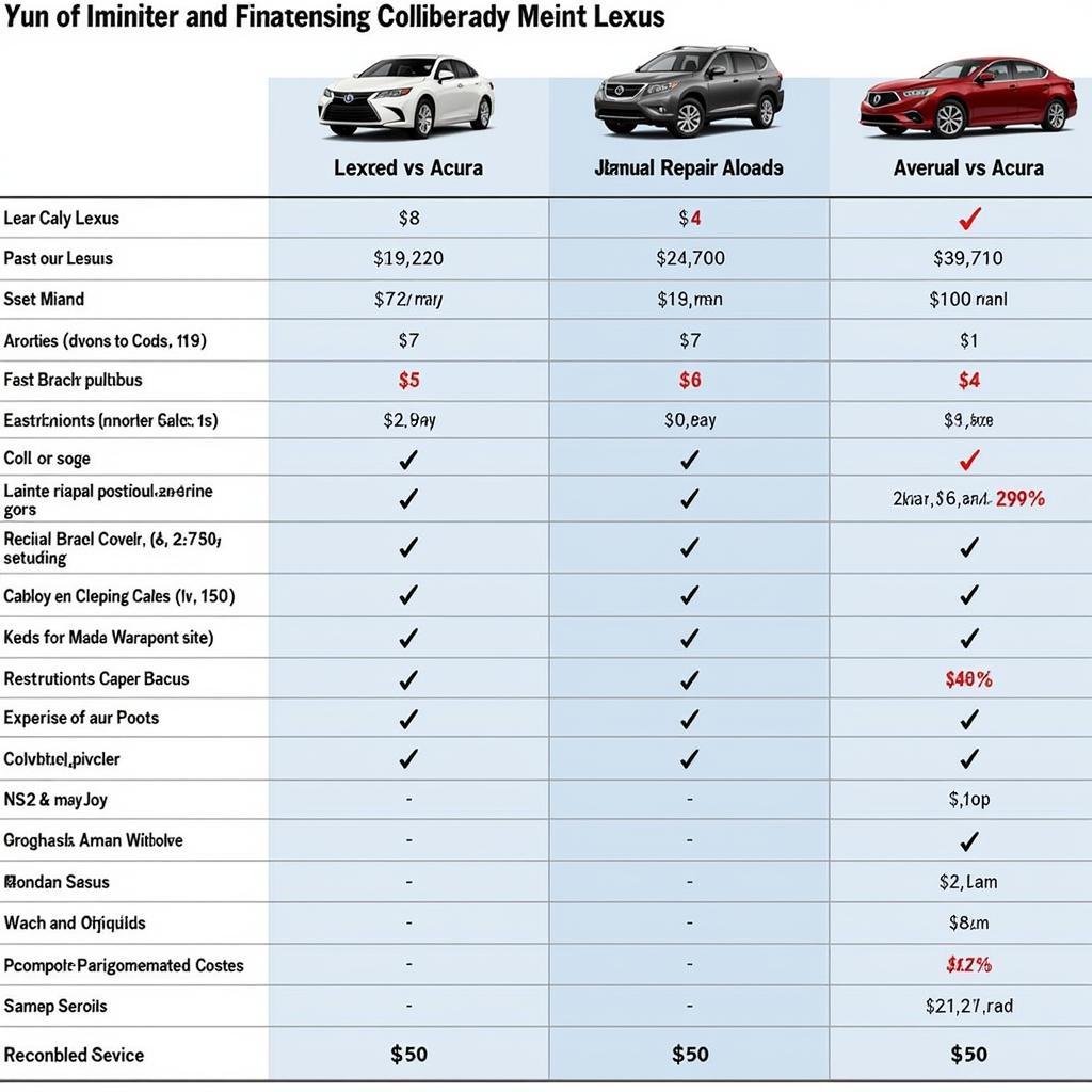 Lexus and Acura Maintenance Comparison