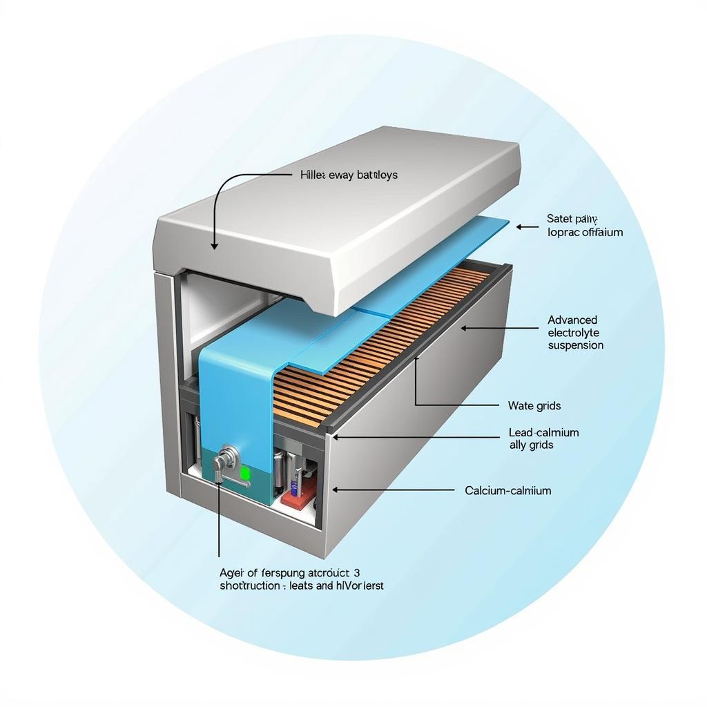 Maintenance-Free Car Battery Internal Components