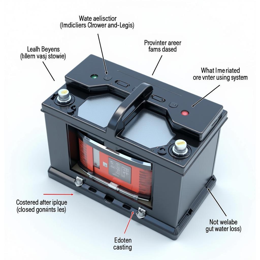 Internal Structure of a Maintenance-Free Car Battery