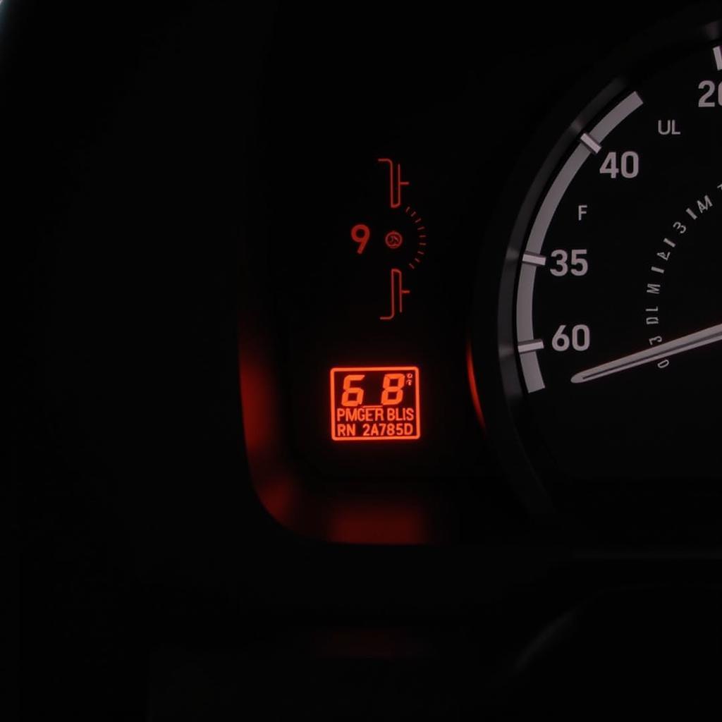 Car Dashboard Showing Maintenance Required Light