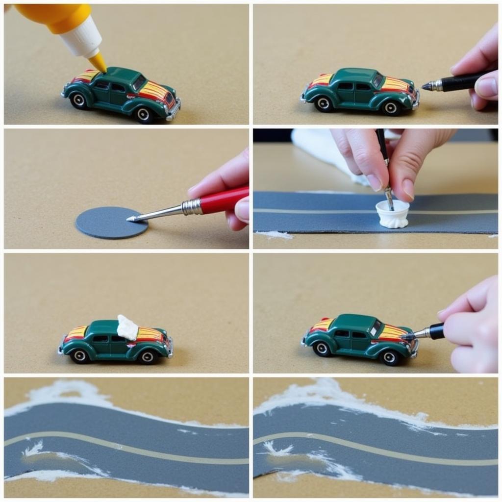 Repairing a Pothole in a Matchbox Car Highway