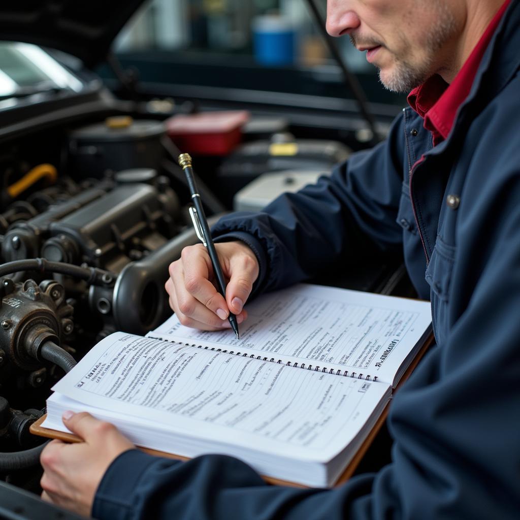 Mechanic Keeping Records