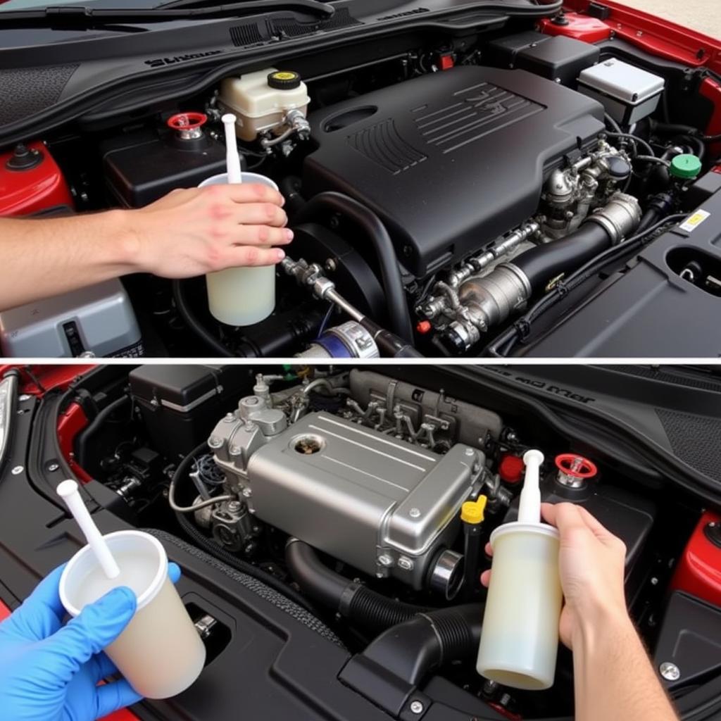 Changing Fluids in a Mid-Engine Car