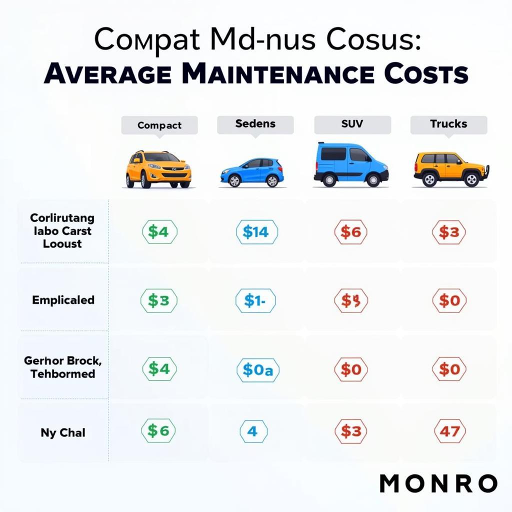 Car Maintenance Costs at Monro by Vehicle Type