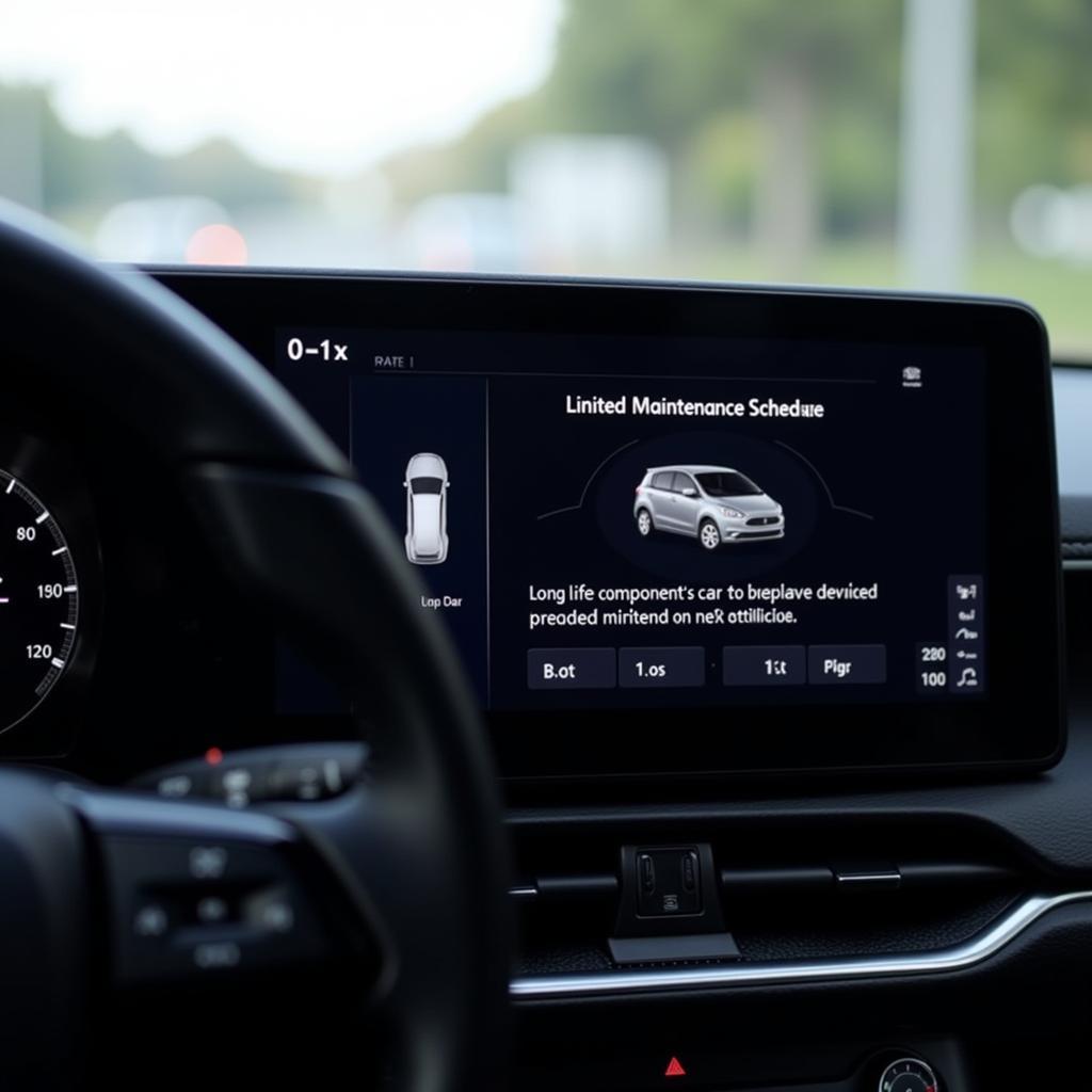 New Car Dashboard with Limited Maintenance Indicator