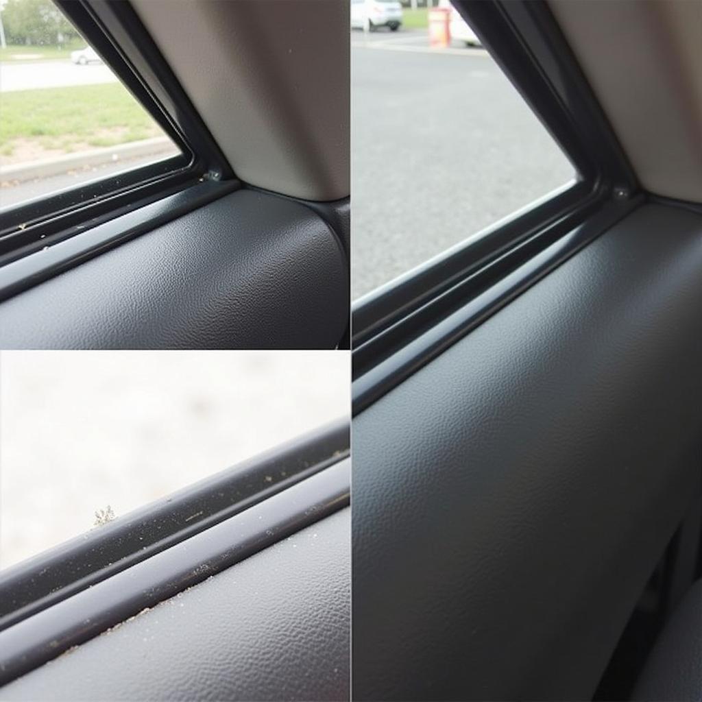 New Car Window Weather Stripping Installed