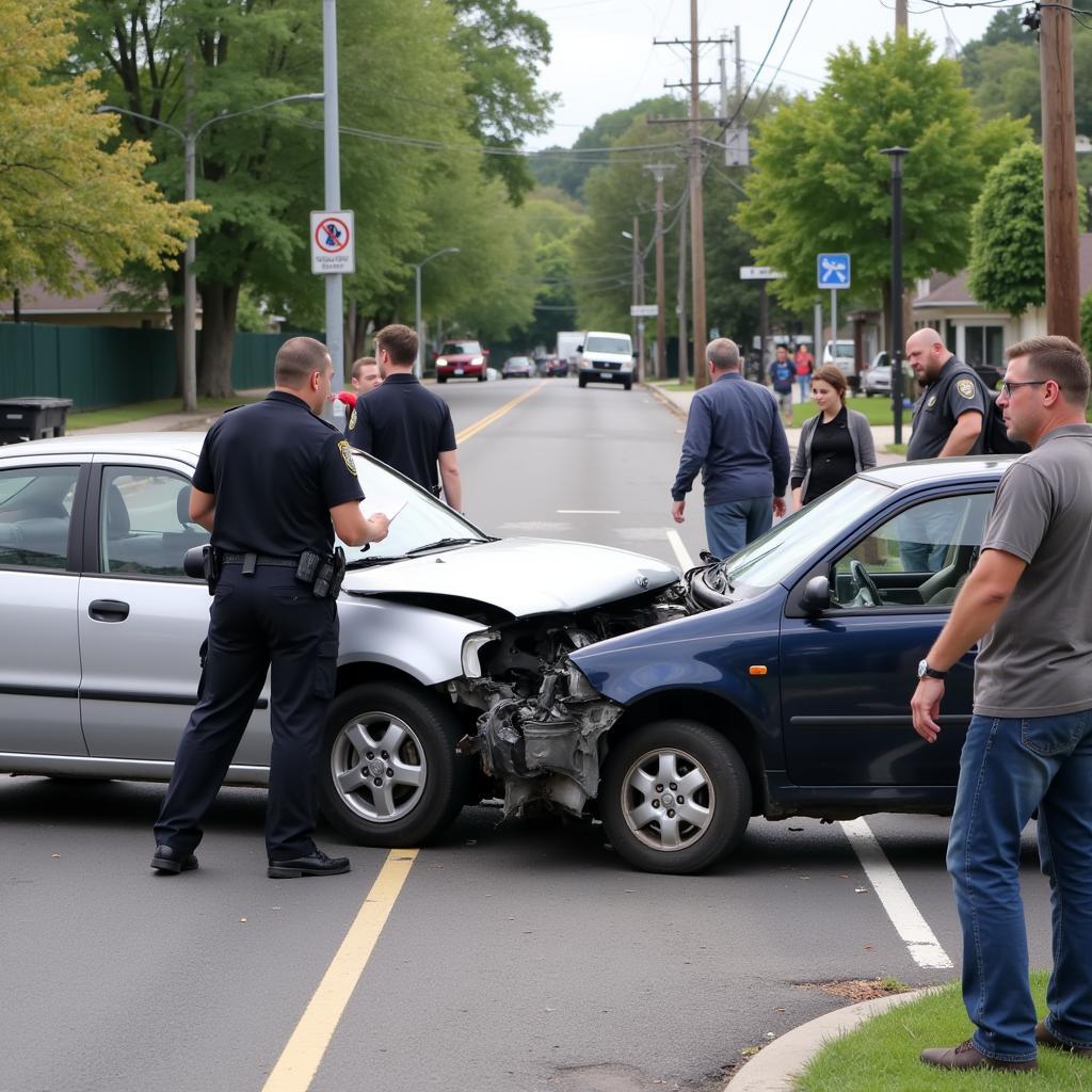 No-Fault Car Insurance Accident Scene