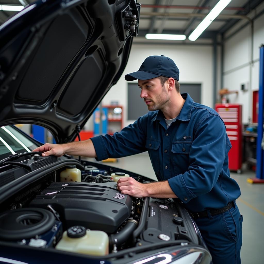 Phoenix Mechanic Working on a Foreign Car