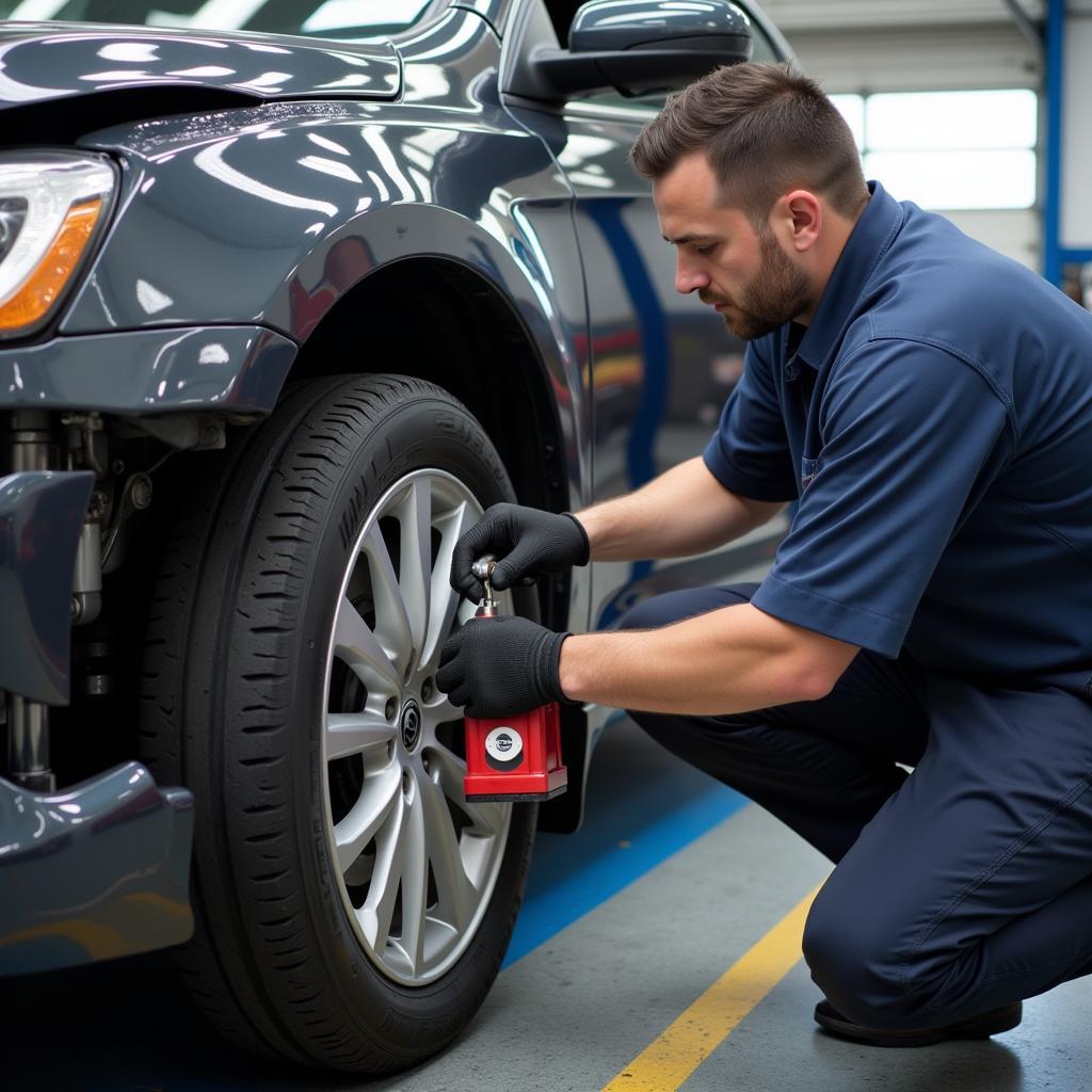 Post-Accident Car Inspection by a Mechanic