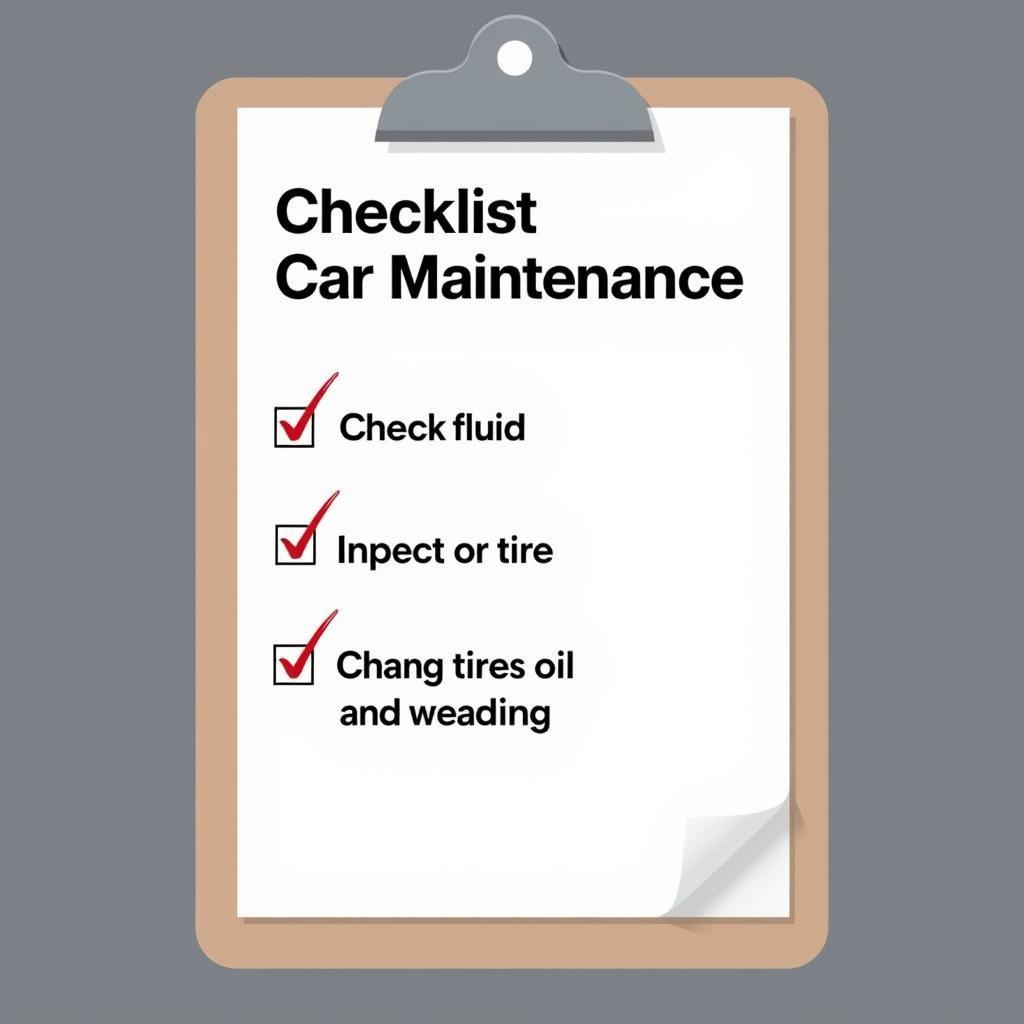 Preventative Car Maintenance Checklist