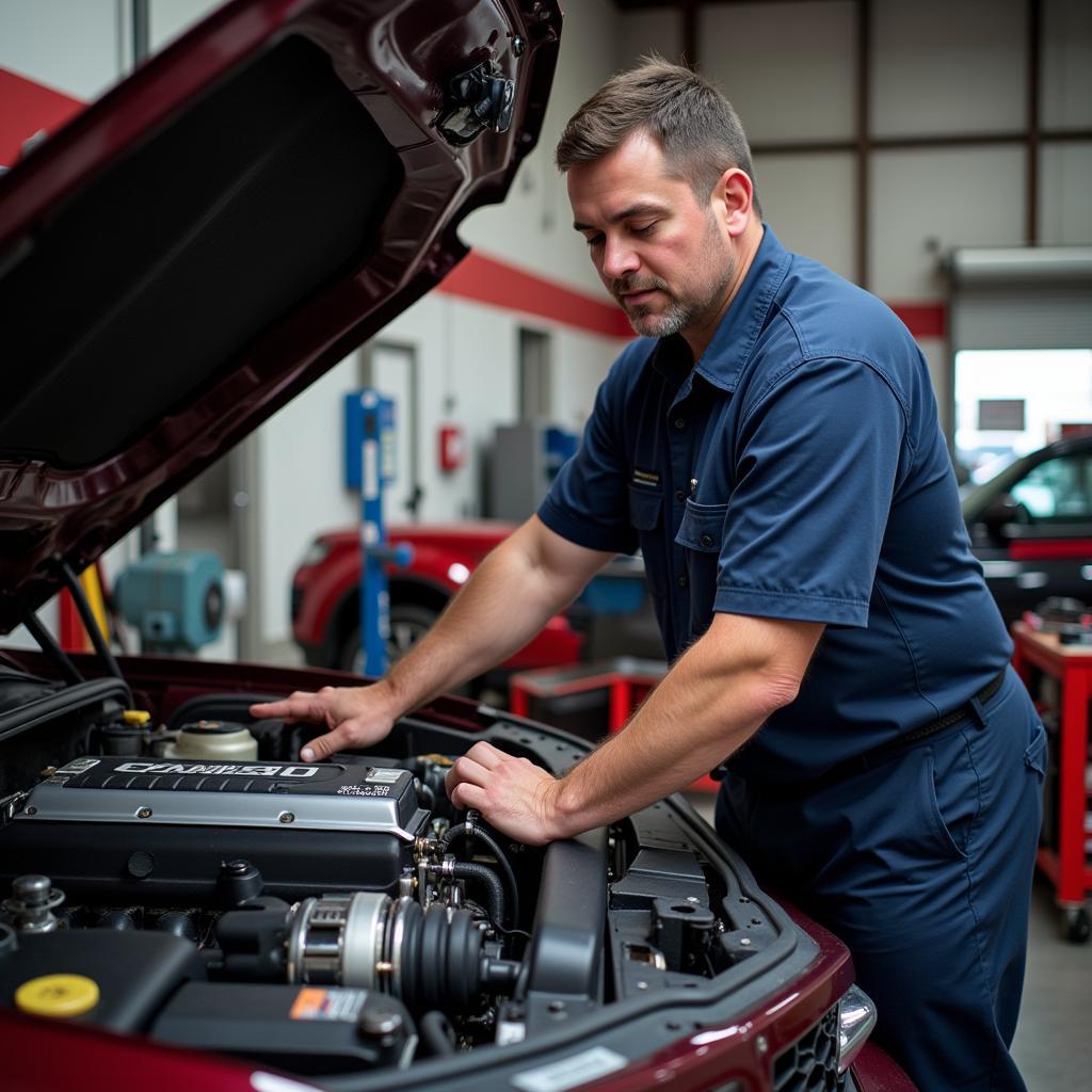 Professional Camaro Mechanic at Work