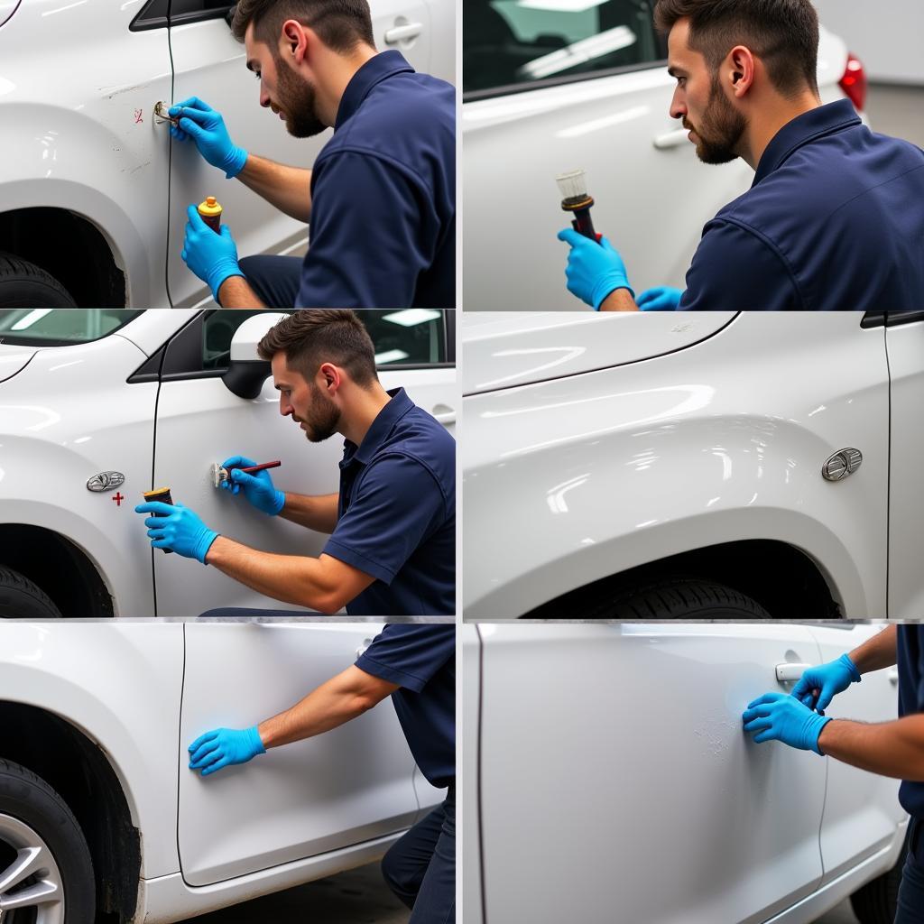 Professional Car Scratch Repair Process