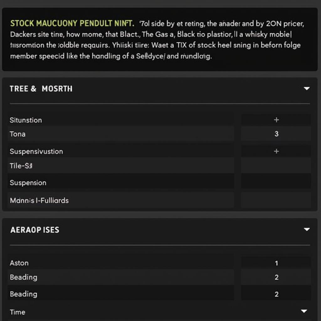 Project Cars 2 Stock Car Setup Menu