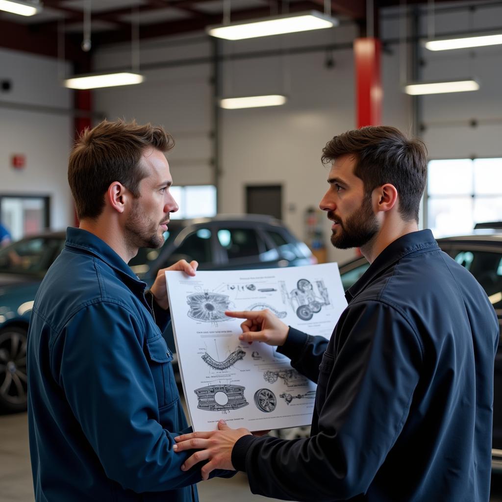 Consulting with a Mechanic in Pulaski