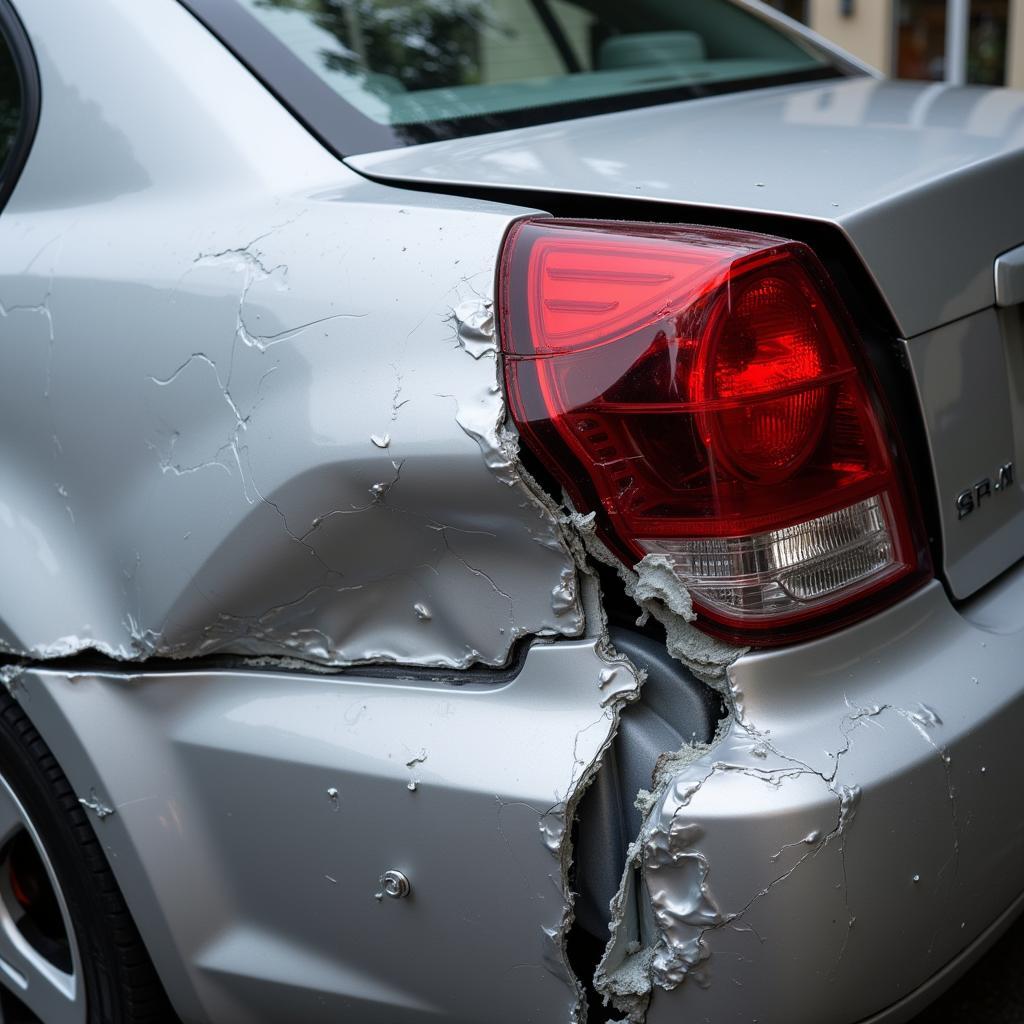 Car Trunk Damage After Rear-End Collision