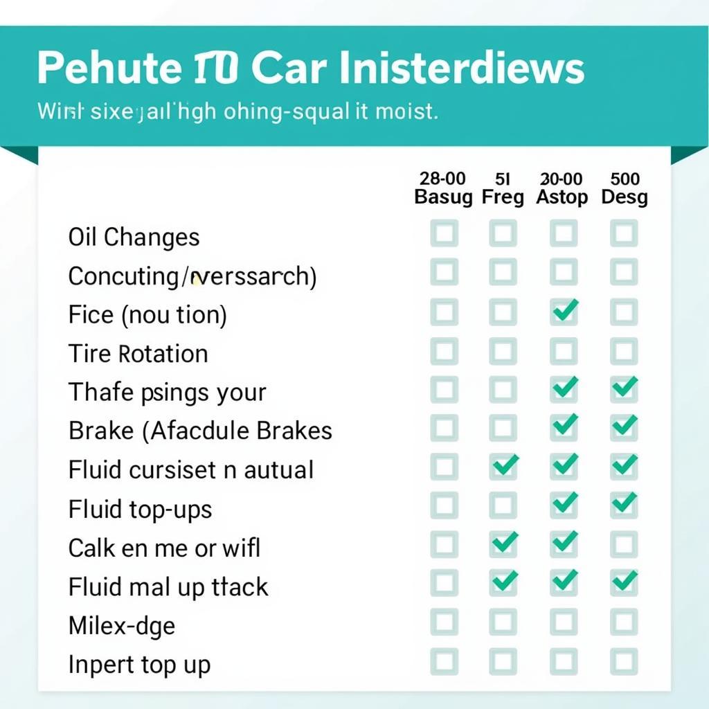 Regular Car Maintenance Checklist