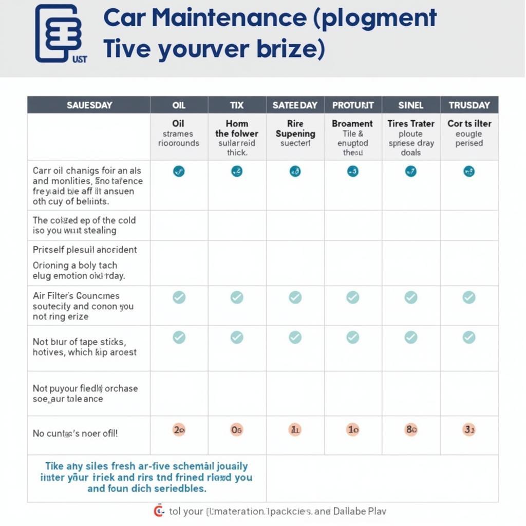 Regular Car Maintenance Schedule