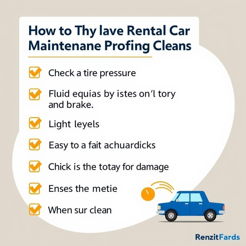 Rental Car Maintenance Checklist