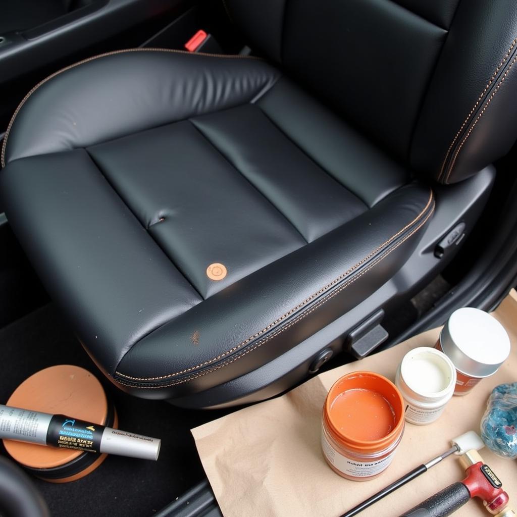 Repairing a Burn Hole in a Leather Car Seat