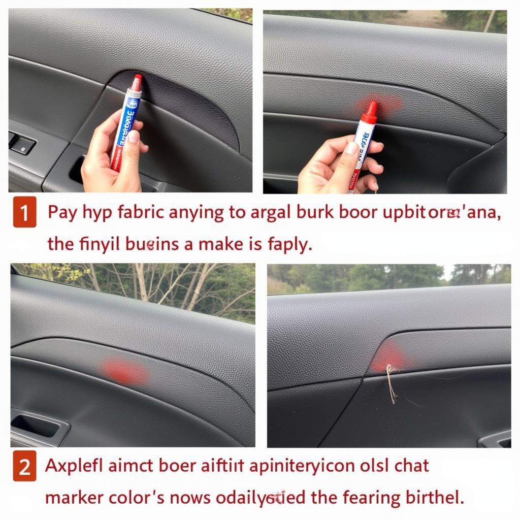 Repairing Burnt Car Door Upholstery