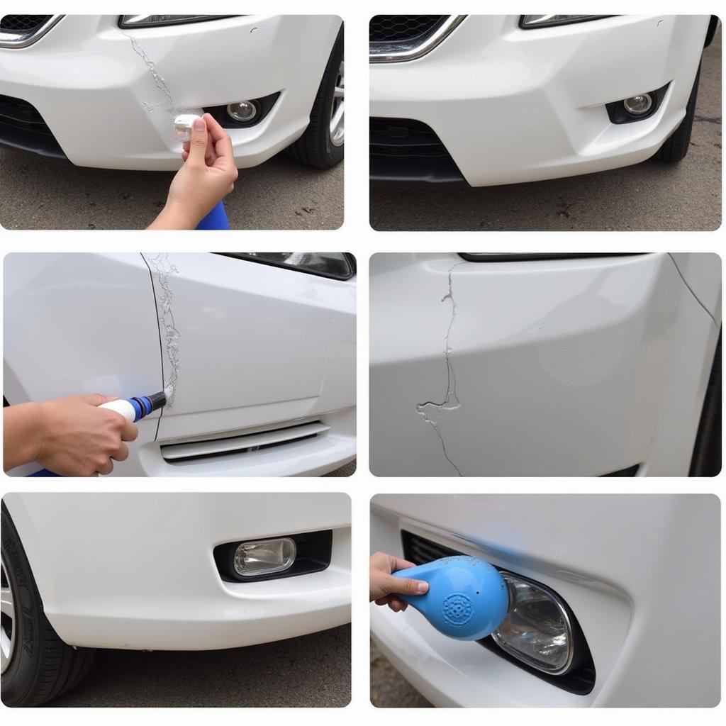 Fixing a cracked car plastic bumper