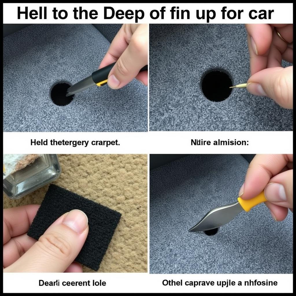 Repairing Deep Burn Hole in Car Carpet