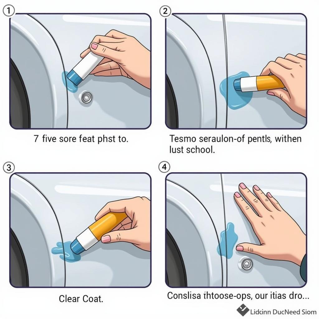 Repairing a Deep Car Scrape with Touch-up Paint and Clear Coat