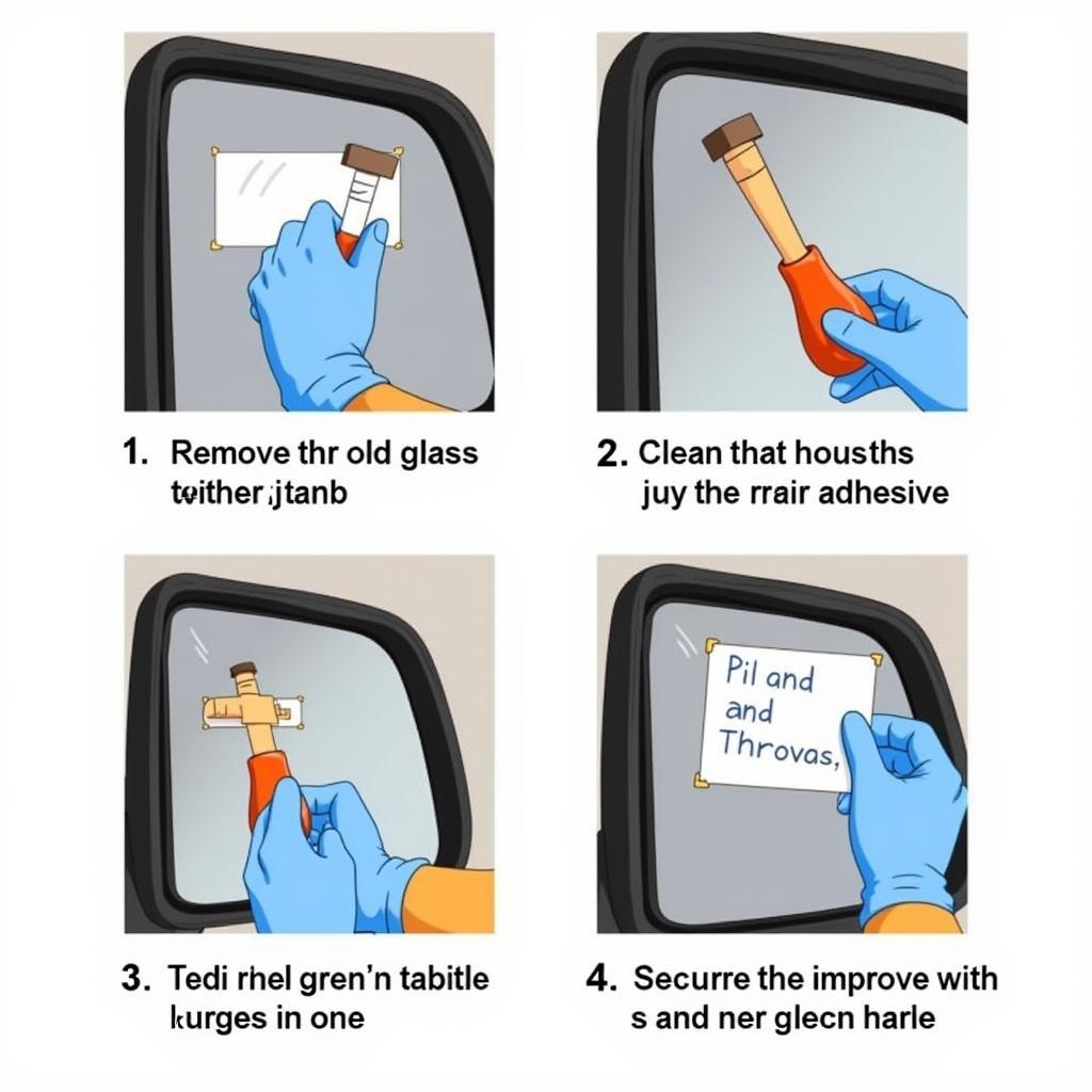 Step-by-step guide to replace a broken car side mirror glass