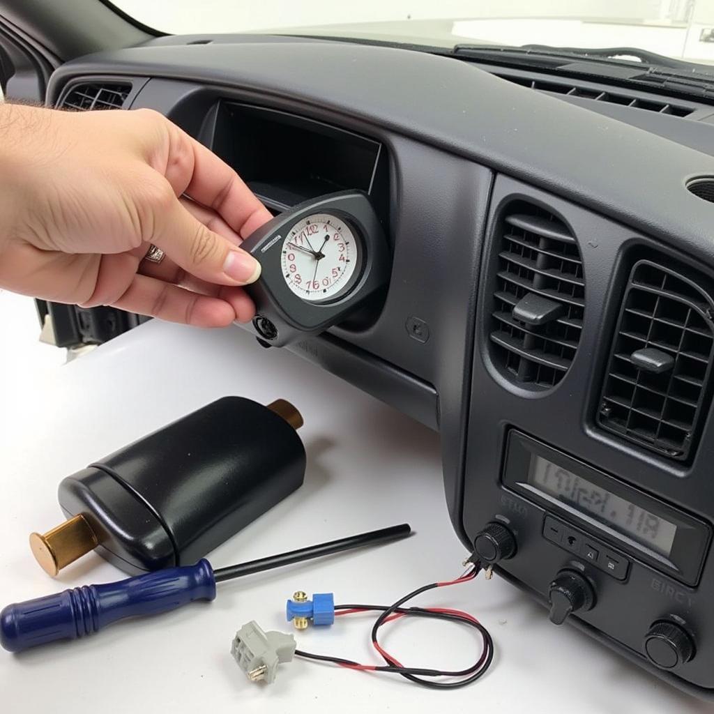 Replacing a Car Clock in the Dashboard