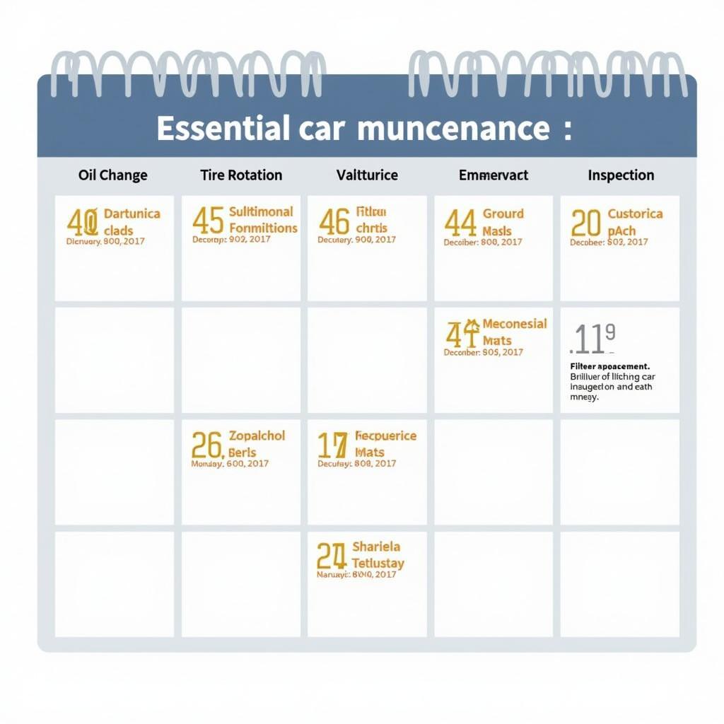 Routine Car Maintenance Schedule