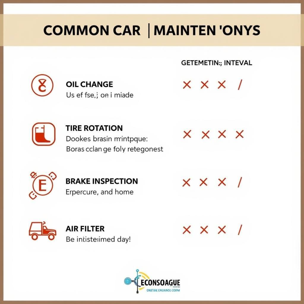 Car Routine Maintenance Checklist