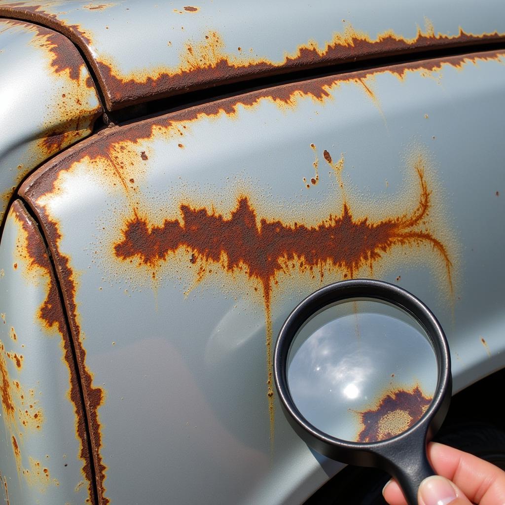 Assessing Rust Scratch on Car