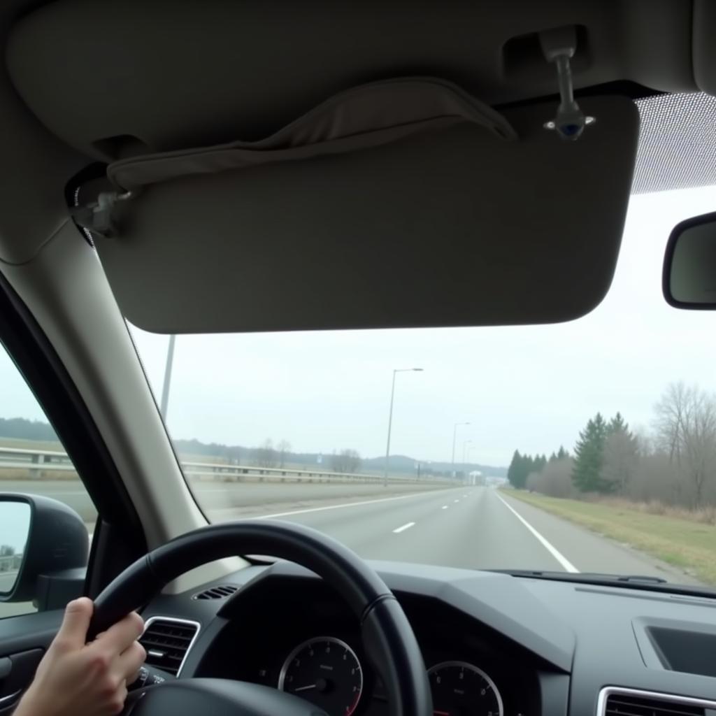 Sagging Car Headliner Obstructing View