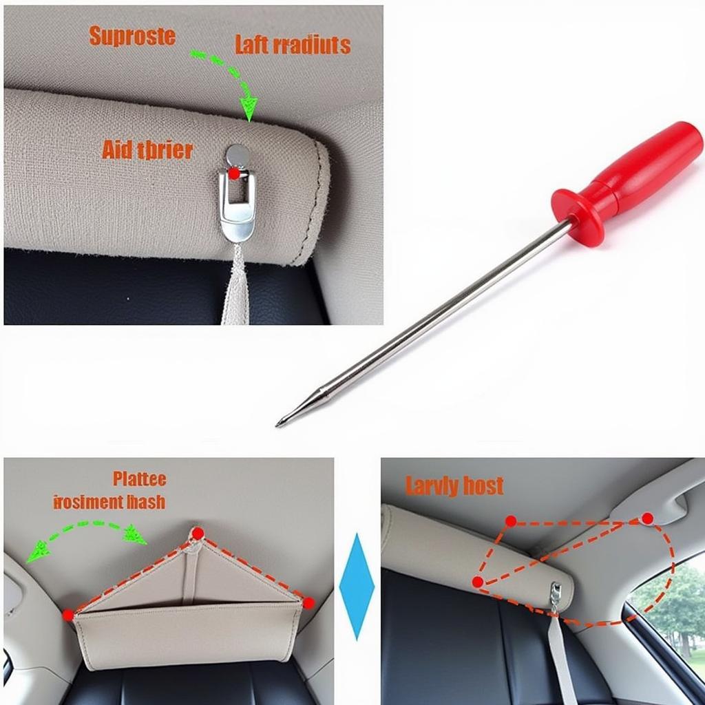 Using Pins and Clips to Temporarily Fix Sagging Headliner