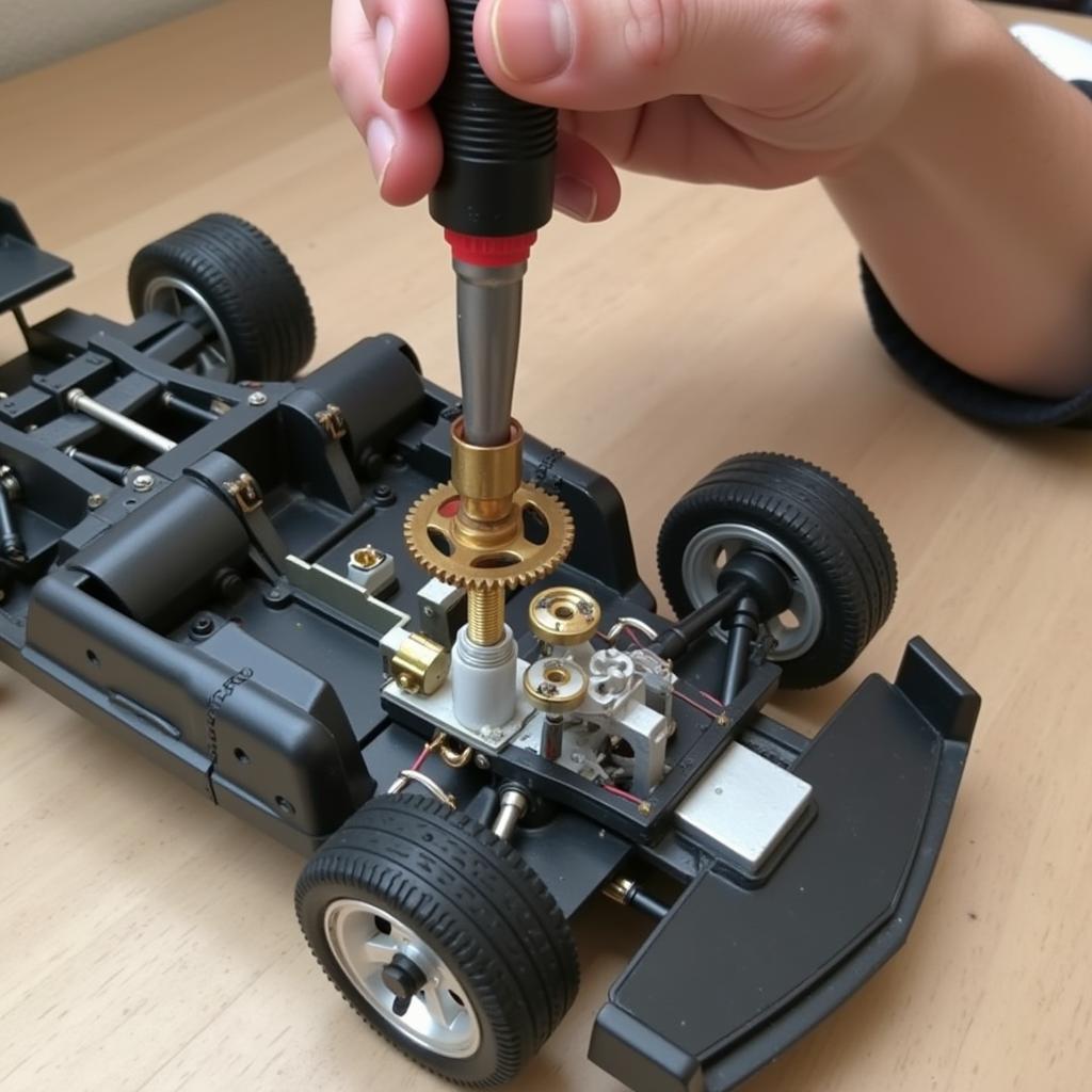 Lubricating a Scalextric Car's Gears