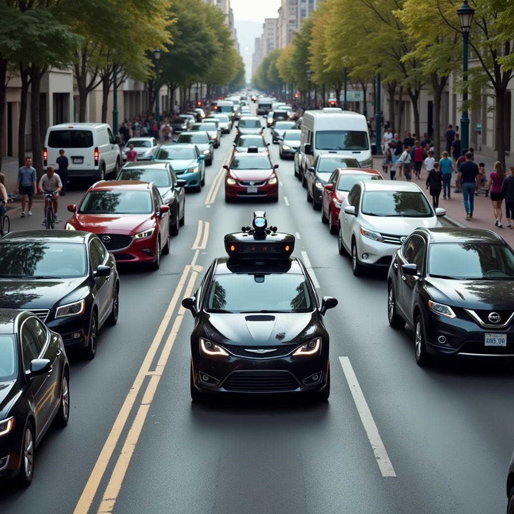 Self-Driving Car in Heavy Traffic