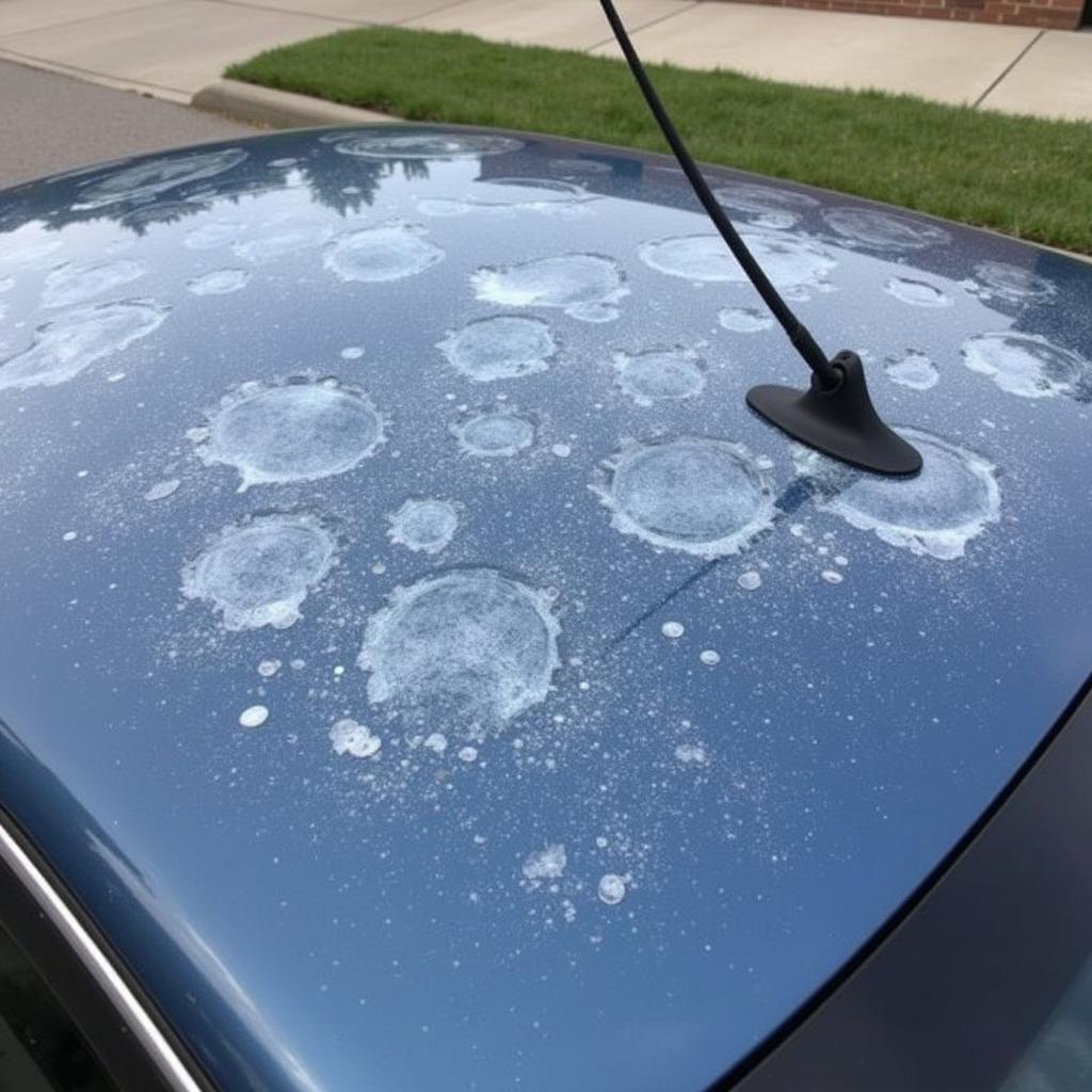 Severe Car Roof Dent from Hail