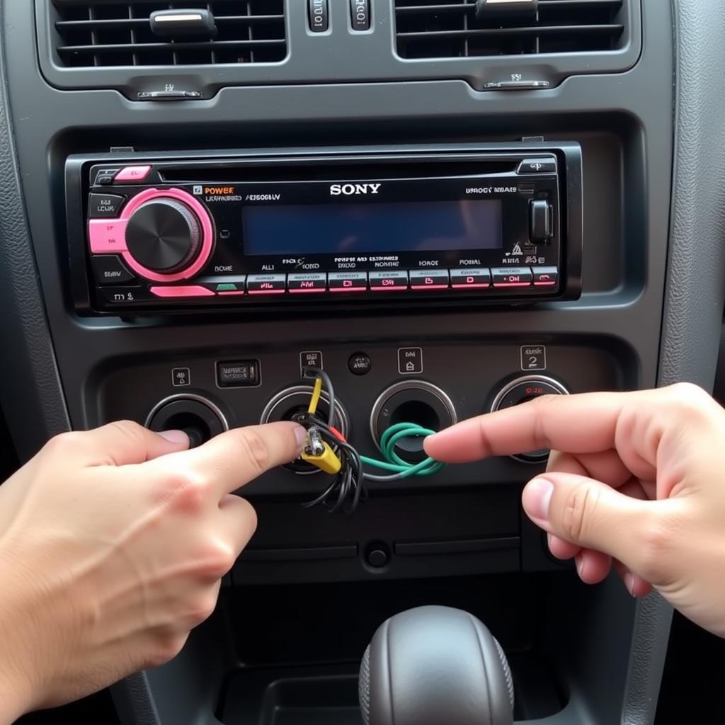 Checking the Wiring Connections on a Sony CDX-G3205UV Car Stereo