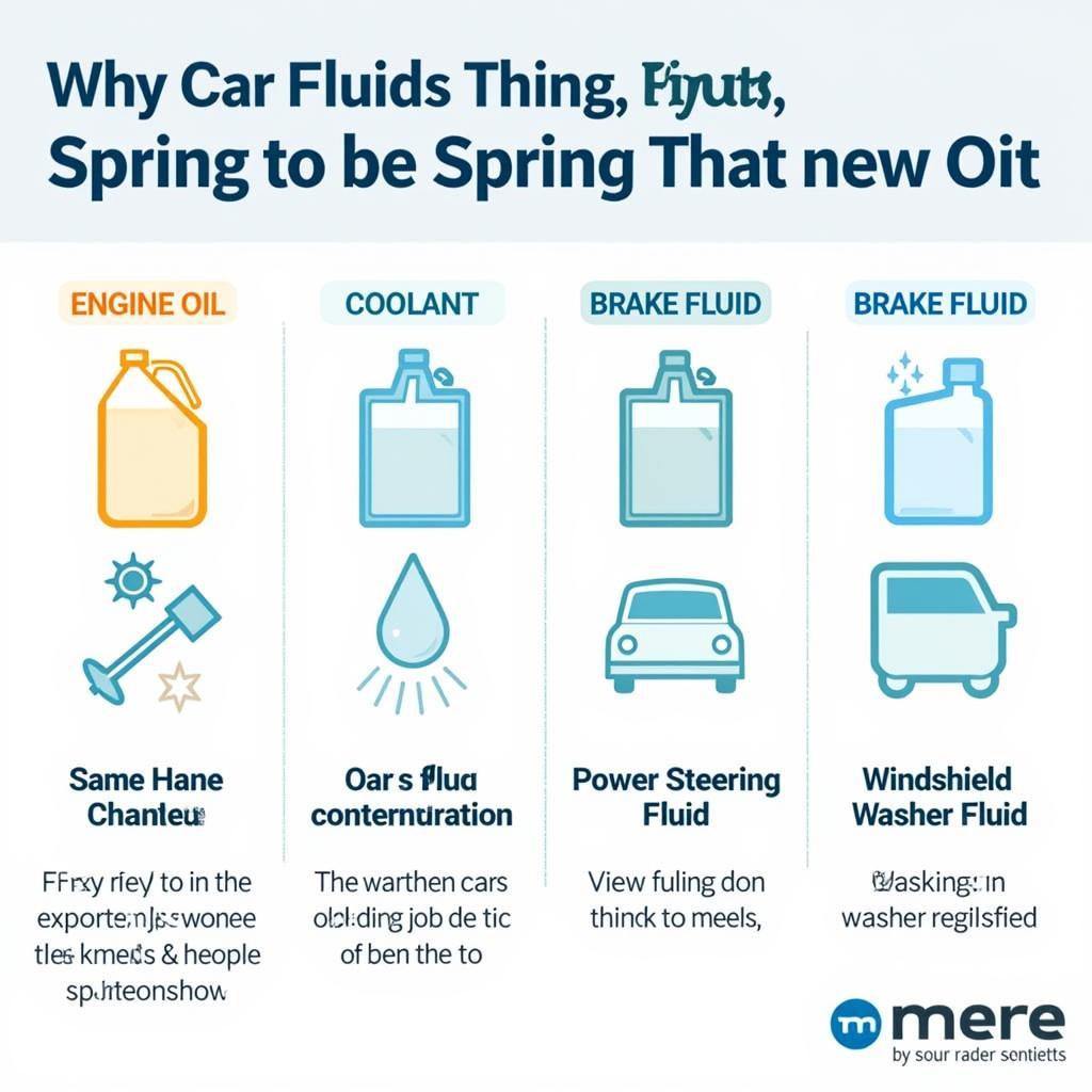 Spring Car Maintenance Fluid Check Infographic