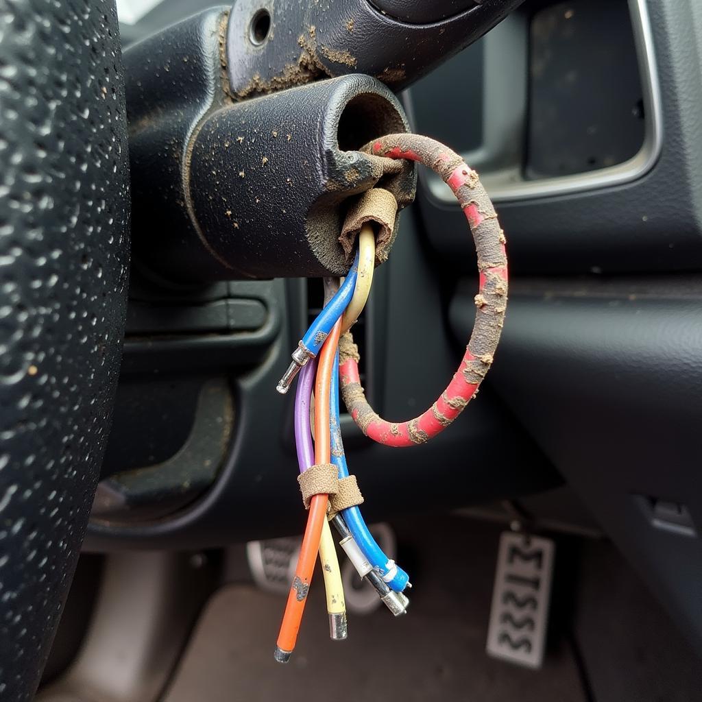 Damaged Wiring Harness in Steering Column