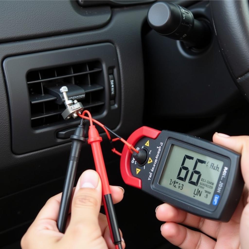 Testing Car Air Vent Actuator with Multimeter