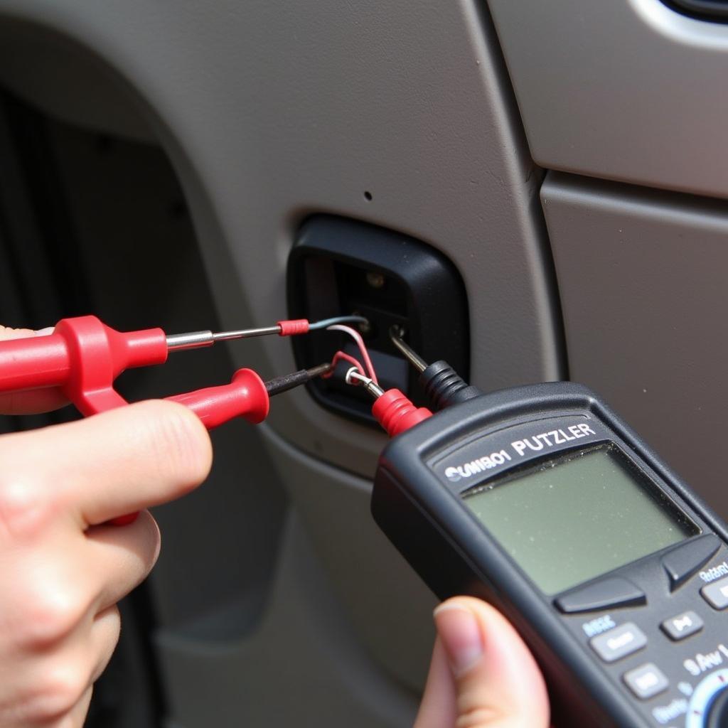 Testing Car Window Switch with Multimeter