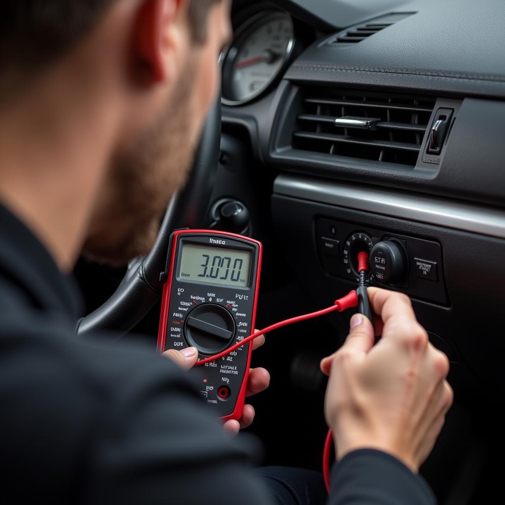 Testing Car Window Switch with Multimeter