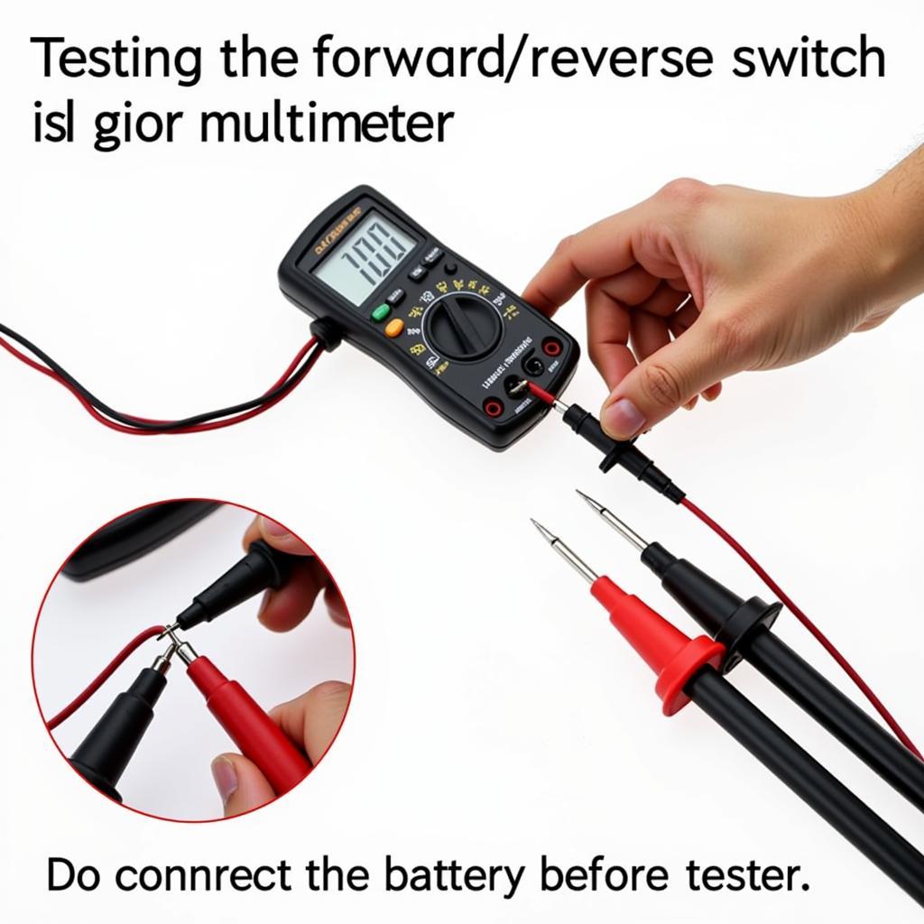 Testing Gas Club Car Forward Reverse Switch with Multimeter